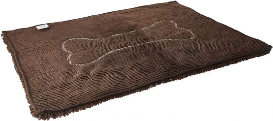 Soggy Doggy Microfiber Chenille Doormat for Wet Dog Paws, 26 x 36 Inch, Large Dark Chocolate/Oatmeal Bone - Image 2