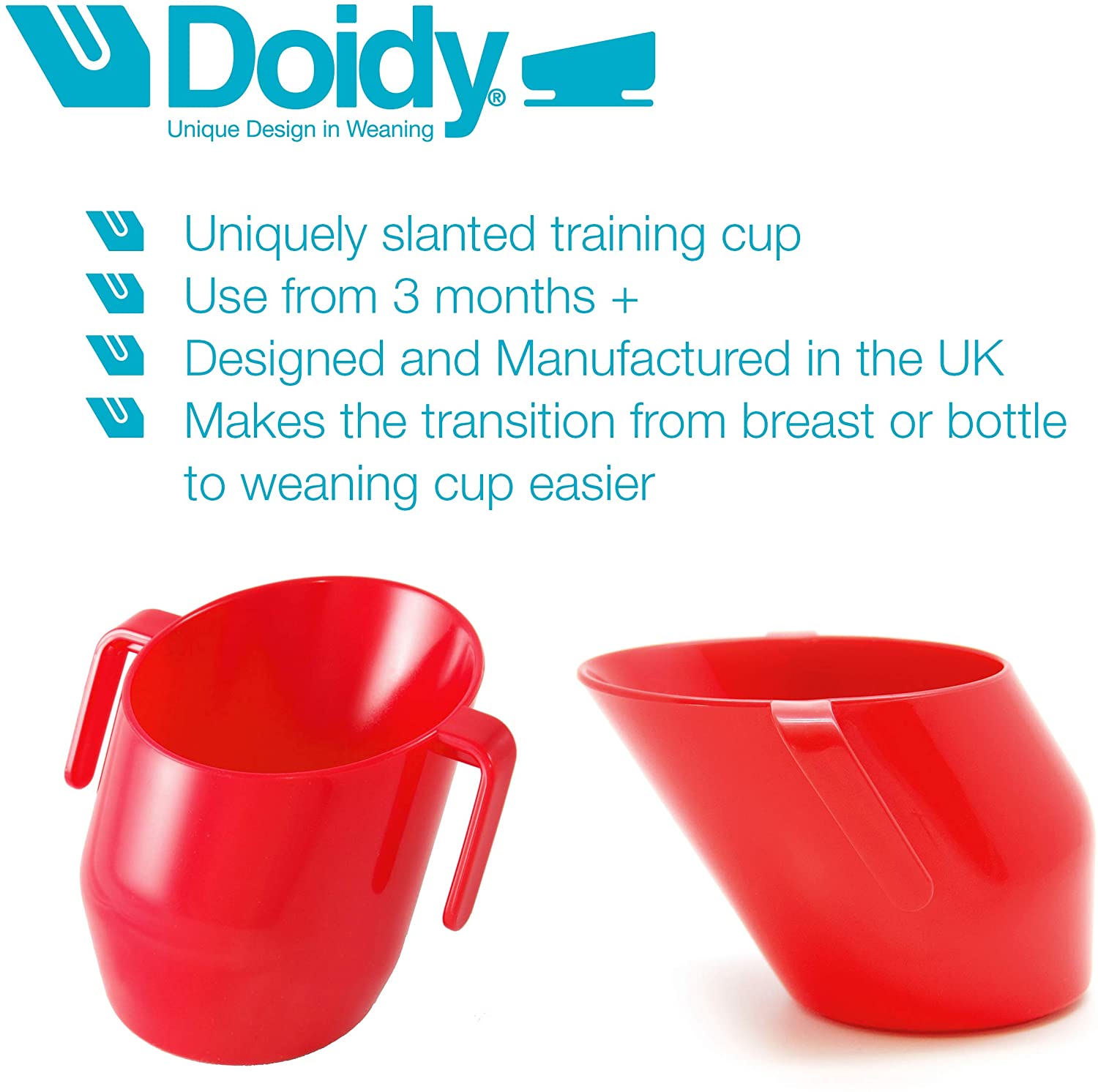 Cup - Training Sippy Cups For Toddlers & Babies - Unique Slanted Design Two  Handles Baby Beaker - Great Weaning Cup For Milk, Water & Juice - Use From