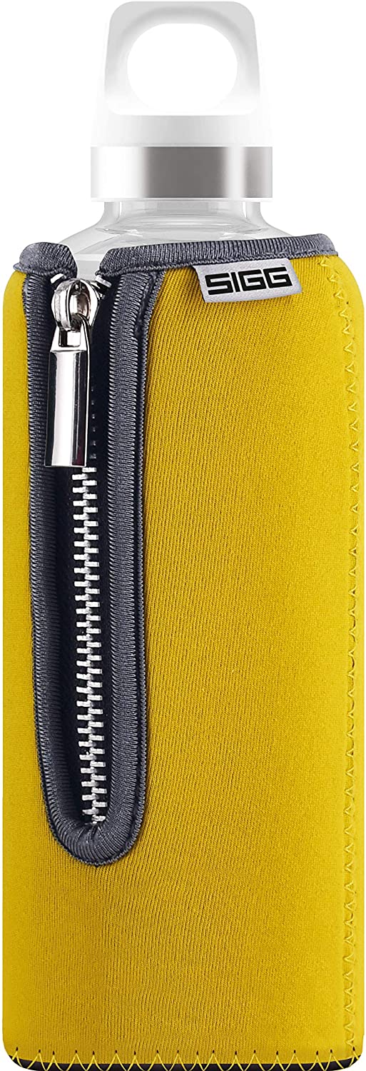 Sigg Stella Yellow Water Bottle (0.5 L), Pollutant-Free and Leak-Proof Glass Bottle
