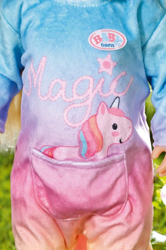 BABY born Fantasy Unicorn Onesie for 43 cm Dolls - Easy for Small Hands, Creative Play Promotes Empathy and Social Skills, For Toddlers 3 Years and Up - Includes Fluffy Mane, Unicorn Horn and Pocket - Image 4
