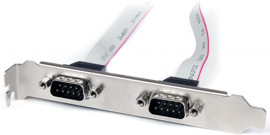 StarTech 2 Port 16in DB9 Serial Port BRacket to 10 Pin Header - DB9 bRacket - DB9 Header - Serial Port bRacket (PLATE9M2P16), Gray - Image 2