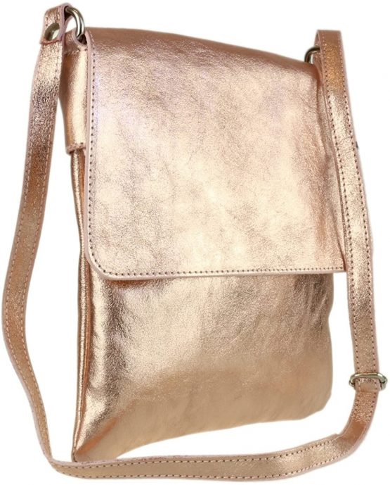 Girly Handbags Italian Soft Leather Cross Body Shoulder Bag Flap Zipper - Image 2