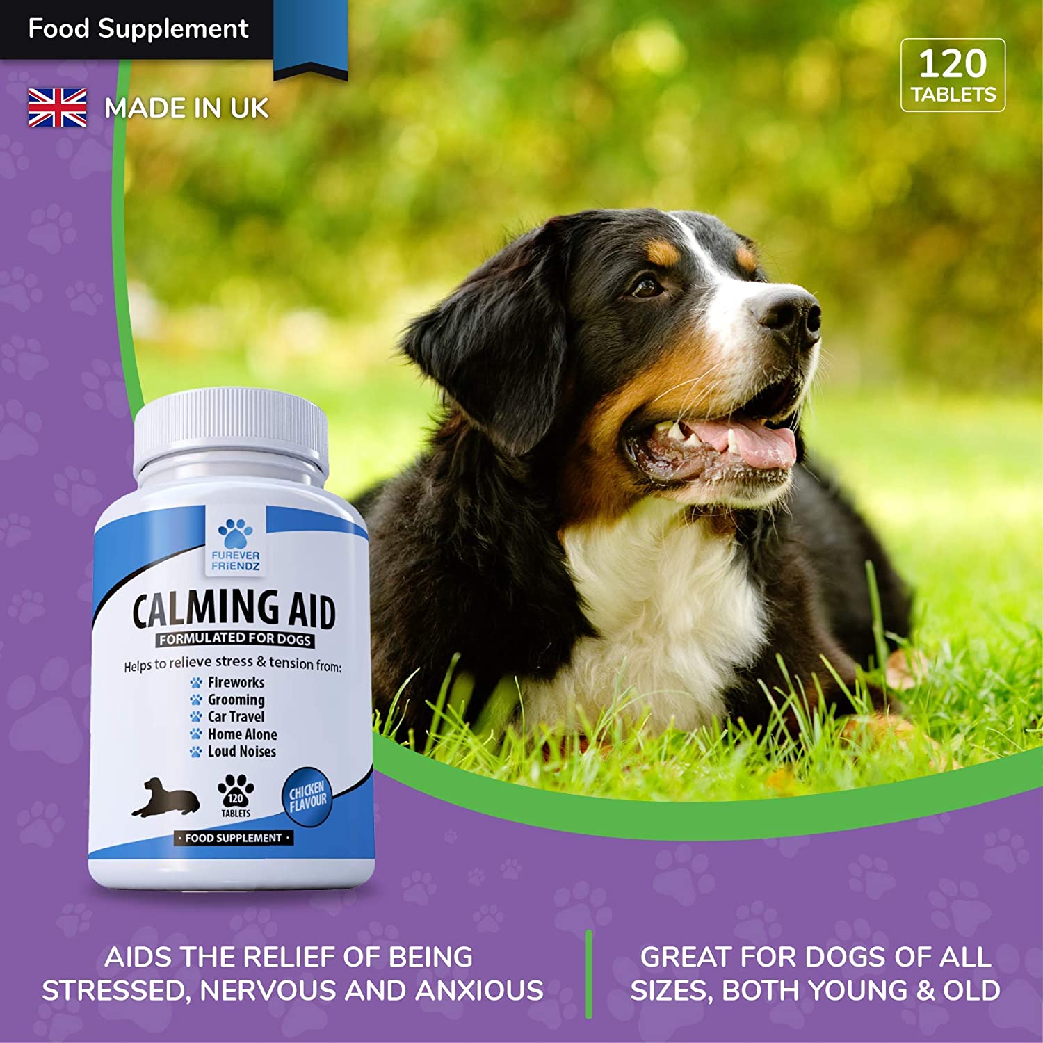 Natural Calming Supplements for Dogs 120 Non Drowsy