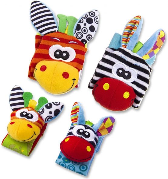 Baby Foot Finder & Wrist Rattles - Developmental Sensory Baby Toy - Toys Baby Socks & Rattles - Newborn Toys for Girls Boys - Baby Boy Girl Toys 0 - 9 Months - Image 3