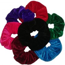 Aadya® Pack of 7 Hair Scrunchies Velvet Elastics Scrunchy Bobbles Hair Bands Hair Ties Ponytail Holders