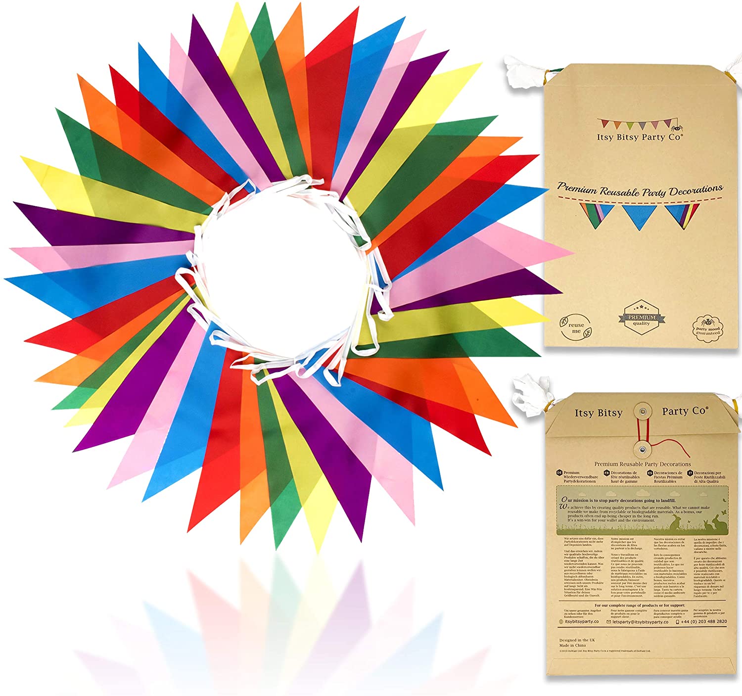 Premium Reusable Bunting Banner, Bunting Outdoor Waterproof, As Seen on TV, Polyester Fabric Bunting