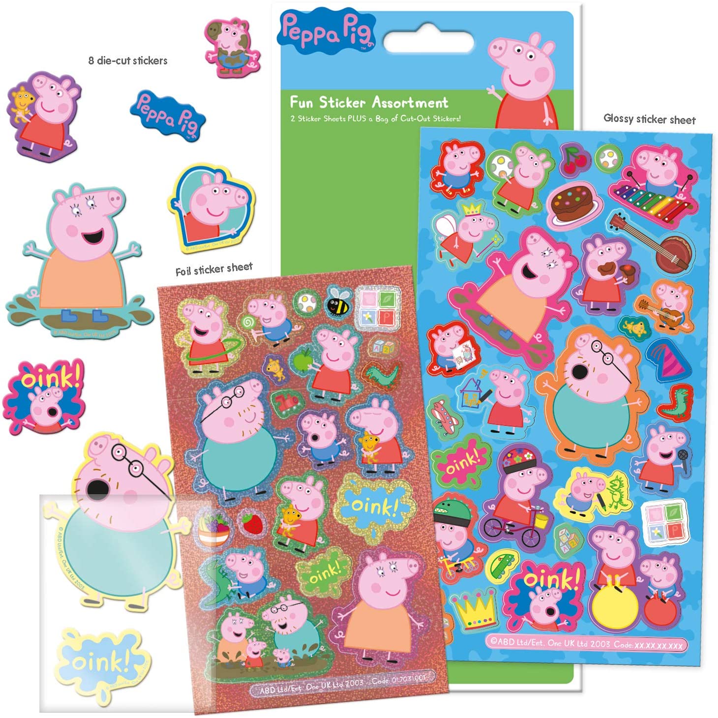 Peppa Pig Sticker Bundle Pack, Various Colours, 24.5cm x 11cm - Image 2