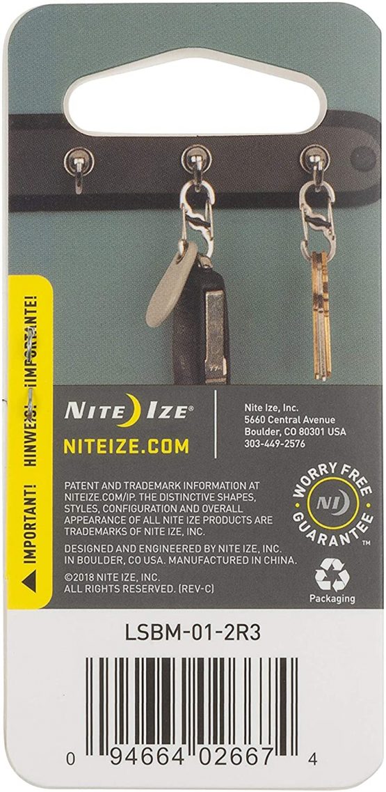 Nite Ize S-Biner Micro Lock Mini Stainless Steel Carabiner, Black, Pack of 2 - Image 3