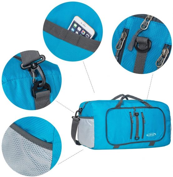 G4Free 40L Foldable Travel Duffle Bag Lightweight Sports Backpack 22 Inch Luggage Tote Bag for Sports Gym Swimming - Image 4
