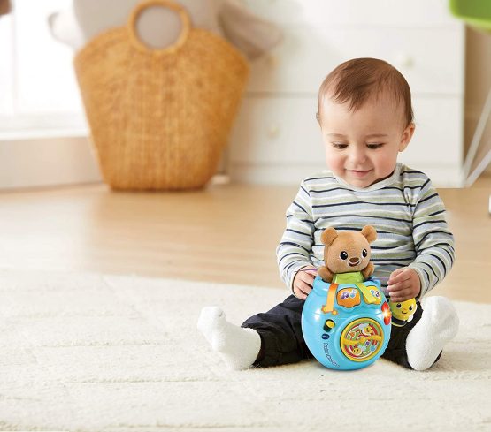 VTech Baby Peek-a-Boo Bear, Baby Interactive Cuddly Toy for Sensory Play, Baby Musical Toy with Sounds, Songs and Phrases, Ideal Christmas Gift for Toddlers Aged 6 Months, 1, 2 & 3 Years - Image 2