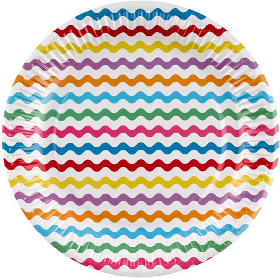 Neviti 678252 Carnival Plate, Wave Multi-Colour