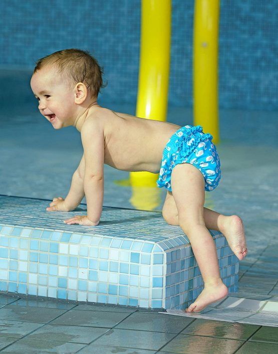 Playshoes Baby Girls Uv-Schutz Badewindel Schwäne Swim Nappy, Turquoise (Türkis 15), 74/80 - Image 3
