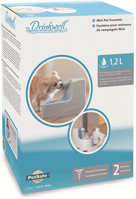 PetSafe Drinkwell, Anti Splash, Mini Pet Fountain, Silent, Compact, Easy Clean, Free Flowing, 1.2 Litre Drinking Fountain for All Pets - Image 3