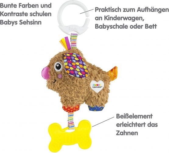 LAMAZE Pippin the Puppy Baby Toy, Clip On Baby Pram Toy & Pushchair Toy, Newborn Sensory Toy for Babies Boys & Girls From 0 - 6 Months - Image 3