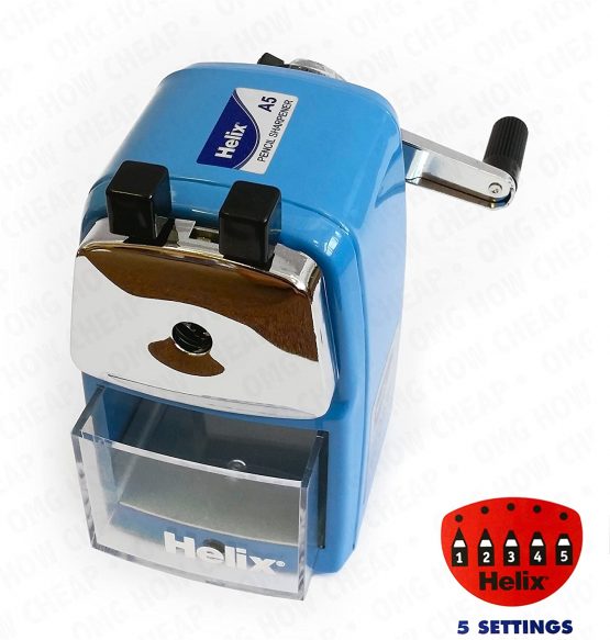 Helix Metal Desktop Pencil Sharpener - Blue Body