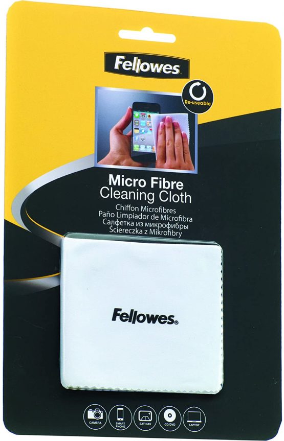 Fellowes 9974506 Microfibre Cleaning Cloth, white