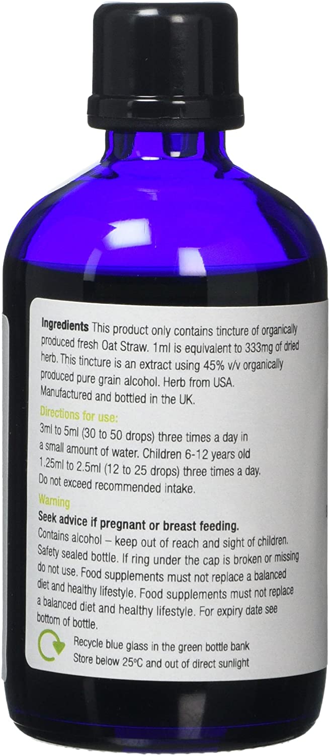 Organic Herbal Remedies 100ml Avena Sativa Oat Seed Tincture, Blue Bottle, 100 ml (Pack of 1) - Image 3