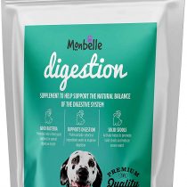 Monbelle Dog Digestive Health Supplements - Helps Digestive Disorders, Diarrhoea and Loose Stools in Dogs All Ages & Breed - Keeps Canine Solid Stools Vet Endorsed – 120 Tablets UK Manufactured