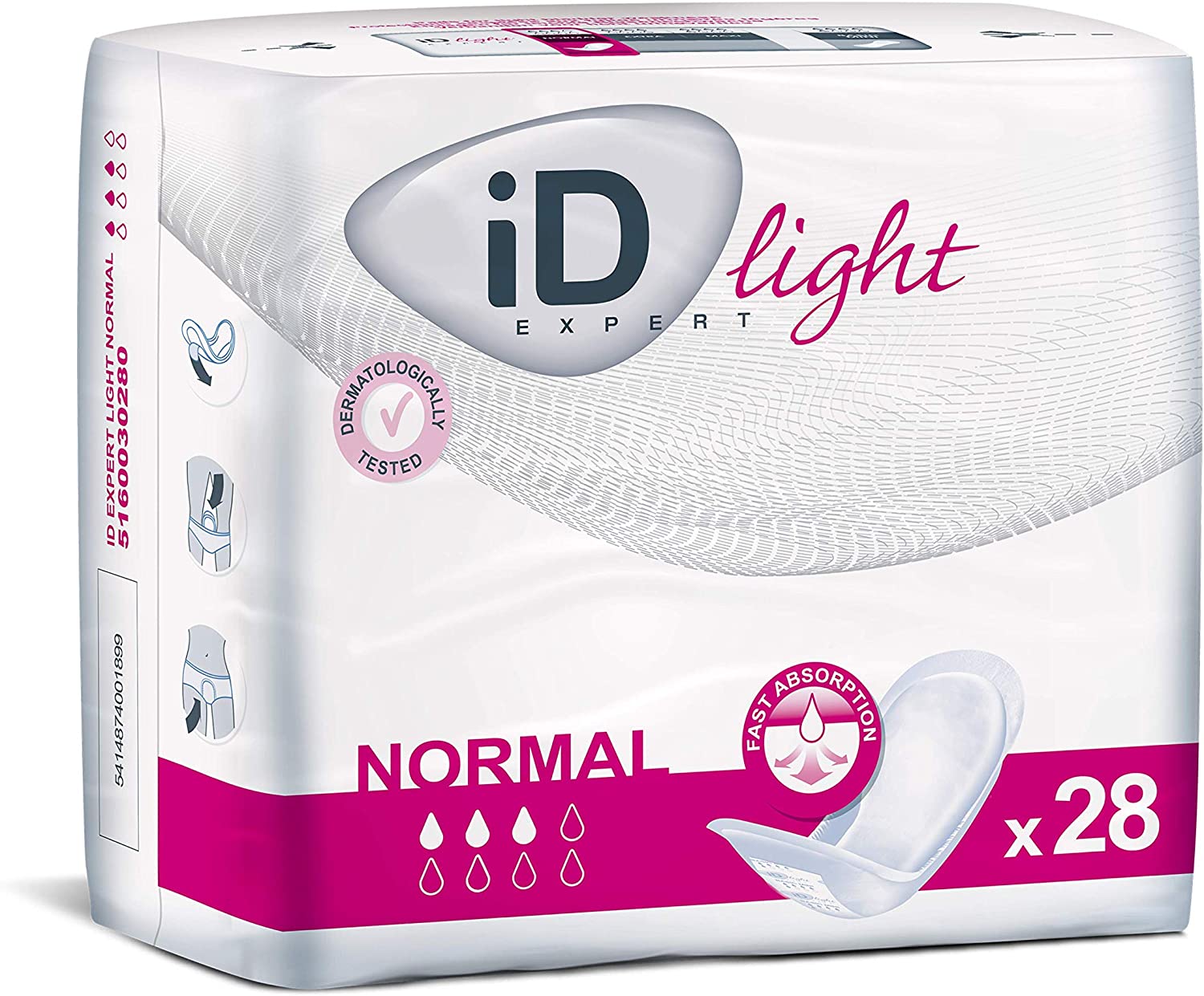 Id Expert Incontinence Pads Fast Absorbing Disposable Pads For Men And Women Regular Medium 5652