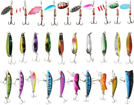 SHADDOCK Fishing Lures Kit Spoon Spinnerbaits Swimbait Crankbaits Minnow Variety Kit Rooster Tail Trout Spinner Salmon Spoons Walleye Assorted Metal Hard Lures Spinners Bait - Image 4