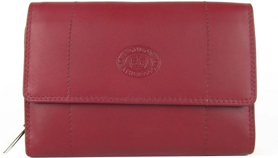 Ladies Soft Leather Flap Over Purse/Wallet by London Leather Goods Handy Zipped Section 6 Colours