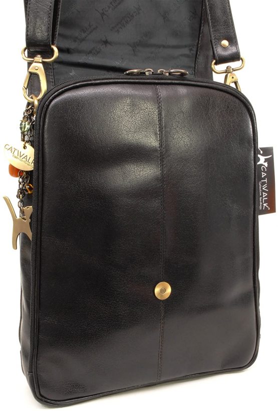 Catwalk Collection Handbags - Women's Leather Cross Body Messenger Bag - A4 size Business Office Work Bag - CITY - Image 4