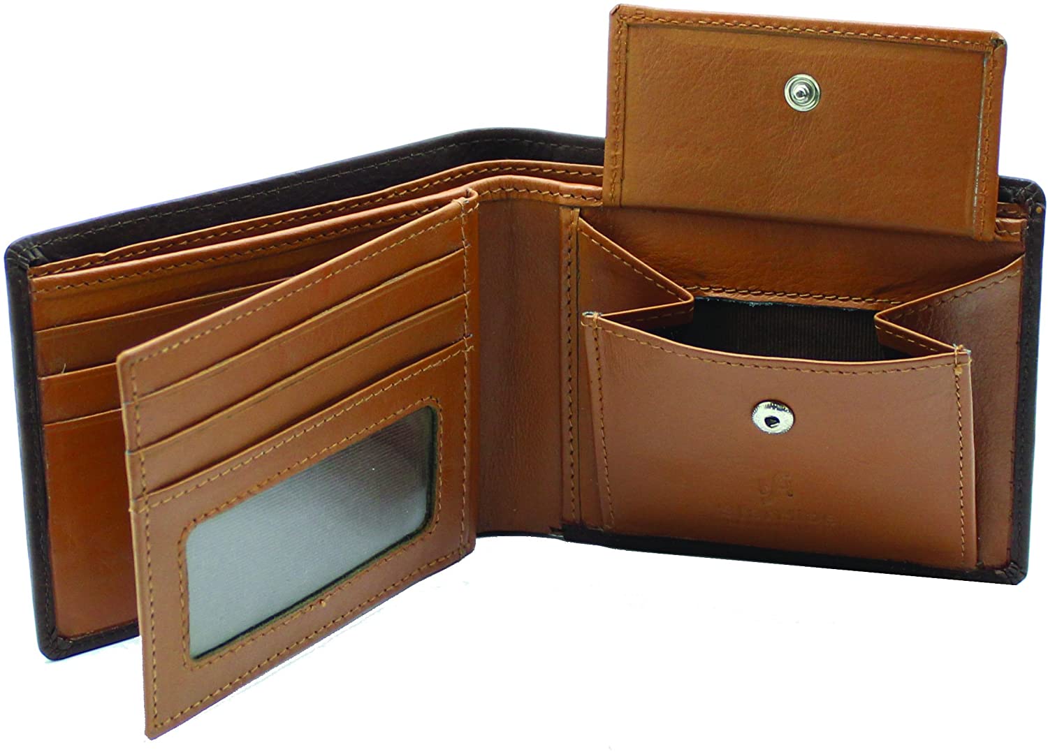STARHIDE RFID Blocking Wallet for Men UK, Genuine Soft Leather Bifold Card Holder, Coin Pocket, ID Window, Cash Organiser - Image 4