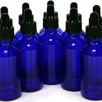 Vivaplex 12, Cobalt Blue, 2 Oz, Glass Bottles, With Glass Eye Droppers