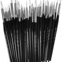 Major Brushes 15153450 Artist Synthetic Sable Paint Brush, Various Size, School Pack, Pack of 50
