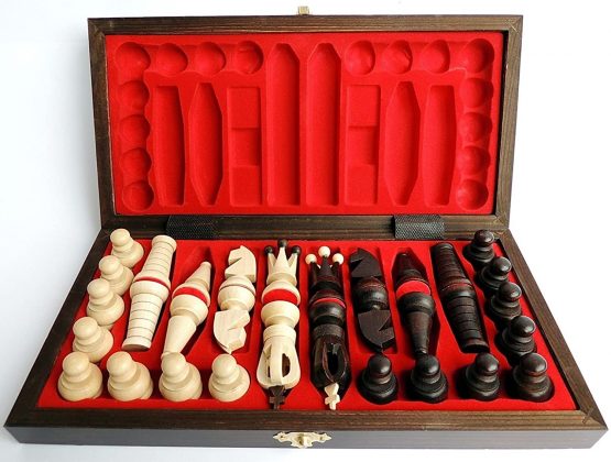 Beautiful ROYAL MAXI 31cm / 12in Travel Wooden Chess Set for Kids, Adults, Handcrafted Classic Game - Image 2