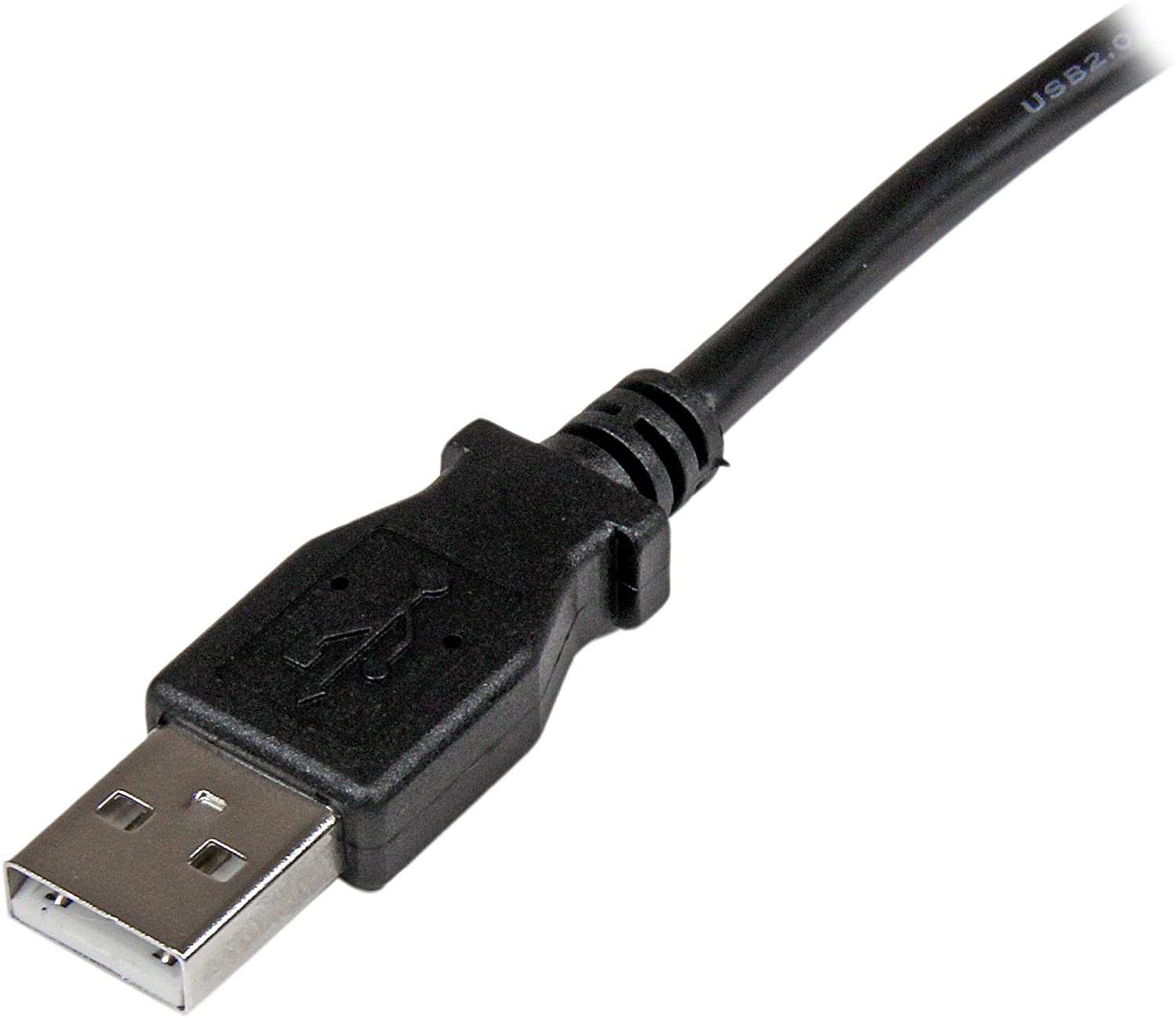 StarTech.com 2m Usb 2.0 A To Left Angle B Cable - M/m, Black, 6 ft/2 m - Image 2
