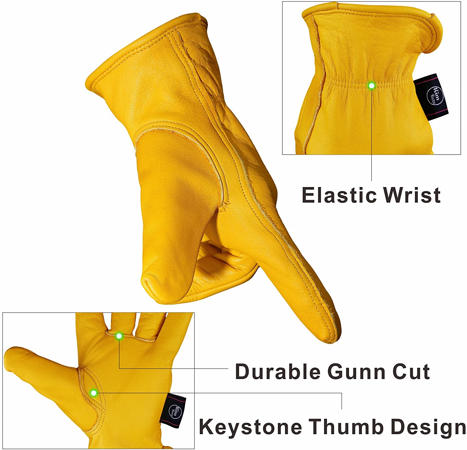 KIM YUAN Winter Warm Work Gloves 3M Thinsulate Lining Perfect for Gardening/Cutting/Construction/Motorcycle, Men & Women XL 1 Pair - Image 3