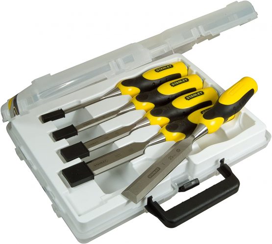 Stanley 2-16-888BT 2-16-888" Dynagrip Chisel-Set, Yellow/Black, 6-25 mm, Set of 5 Pieces - Image 2