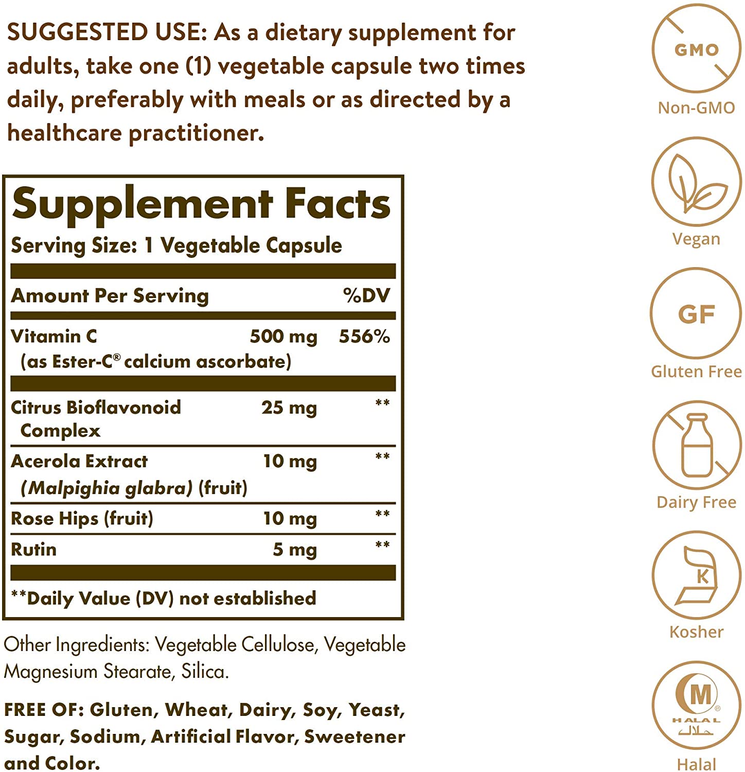 Solgar Ester-C Plus 500mg Vitamin C, Supports Healty Immune System, Highly Absorbable Vitamin C, Antioxidant - Image 2