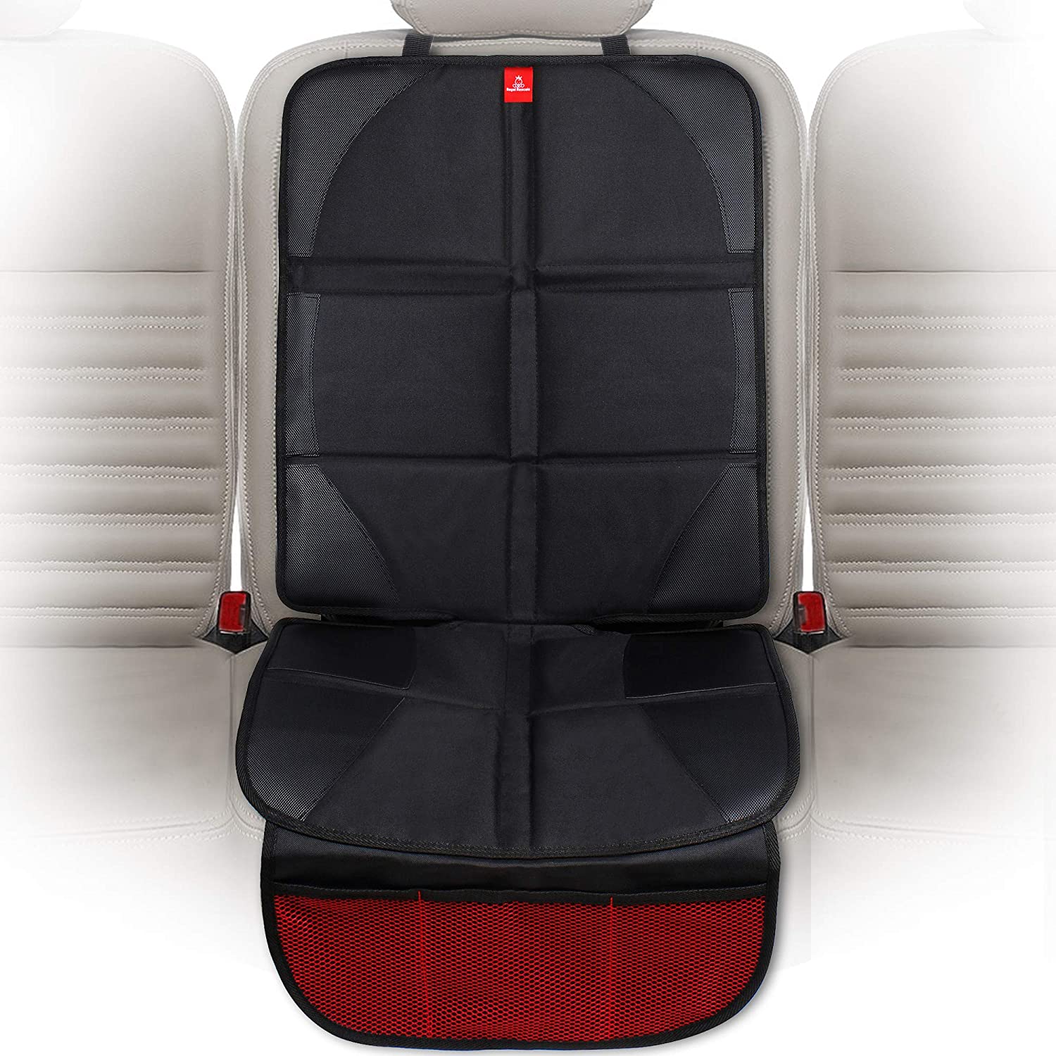 Royal Rascals Car Seat Protector for Child Seats, Universal Fit Padded Baby Car Seat Cover with Organiser Pockets and Liners