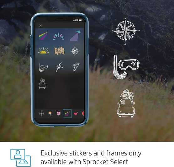 HP Sprocket Select Portable Instant Photo Printer for Android and iOS devices (Eclipse) Prints on 2.3x3.4” Sticky-Backed Zink Photo - Image 4