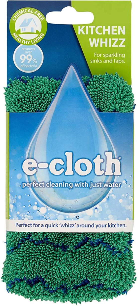 E-Cloth Kitchen Whizz, Non-scratch Kitchen Scrub Sponge, 300 Wash Guarantee, Green, 1 Pack - Image 2