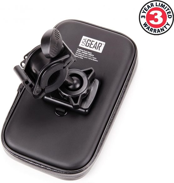 USA Gear Bike/Motorbike Handlebar Mount, Waterproof Weather Resistant 2-In-1 Design with 360 Degree Viewing and Touch Access - Compatible with Garmin Edge, Magellan eXplorist, TomTom Rider and More - Image 2