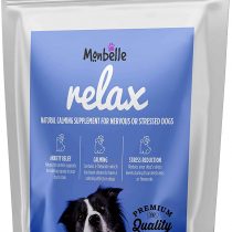 Monbelle Dog Calming Relax Tablet - 60 Tablets Help to Calm Stressed, Fireworks Storms or Nervous Dogs - Canine Behavioral Guide, Anxiety Relief, Peaceful Pup Rescue Remedy Aid - UK Manufactured