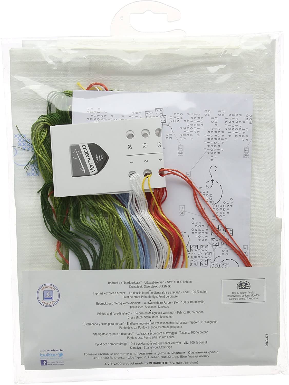 Vervaco "Poinsettia Runner Embroidery, 100 Percent Cotton, Multi-Colour, 40 x 19 x 20 cm - Image 2