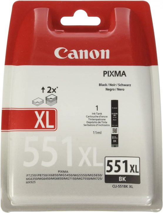 Canon CLI-551XL Original High Yield Inkjet Cartridge, 1 Piece, Black