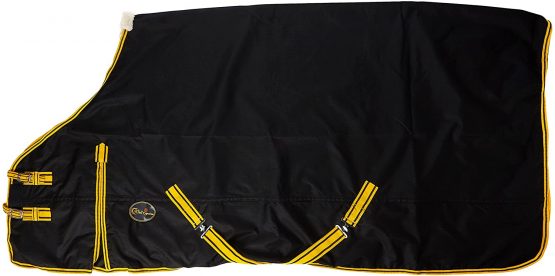 Cwell Equine New LightWeight Black turnout rug Blanket rain sheet no fill 600 Denier waterproof (6'9")
