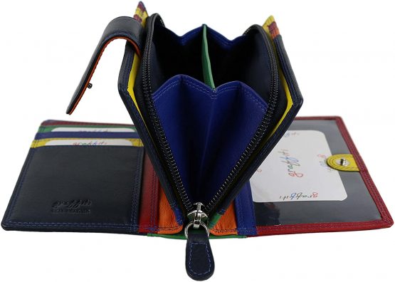 Golunski Ladies Tab Flap Over Leather Purse Wallet Change Graffiti Gift Box - Image 4