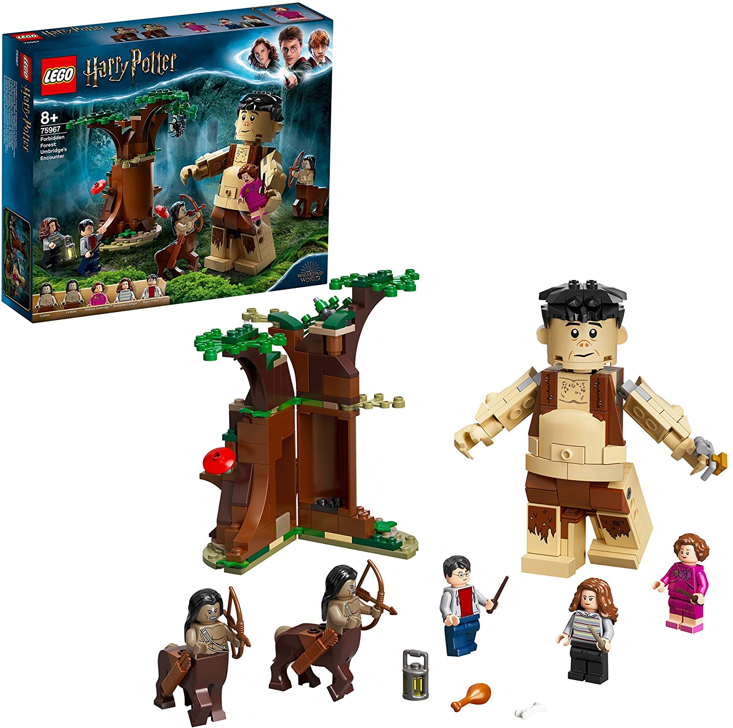 LEGO 75967 Harry Potter Forbidden Forest: Umbridge’s Encounter Building Toy, Set including Giant Grawp and 2 Centaur Figures