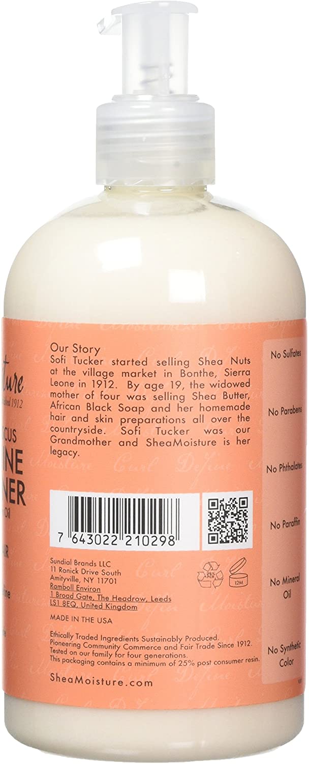 SheaMoisture Coconut & Hibiscus Curl & Shine Conditioner, no silicones or sulphates for thick curly hair 379 ml - Image 2