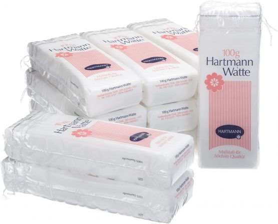 Hartmann 110123 Cotton Wool Pleat 12 Packs of 100 g