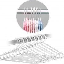Laloona 22 Pack Children’s Hangers - Tubular, Ultra Thin Kids Coat Hangers for Baby & Toddler Clothes - White
