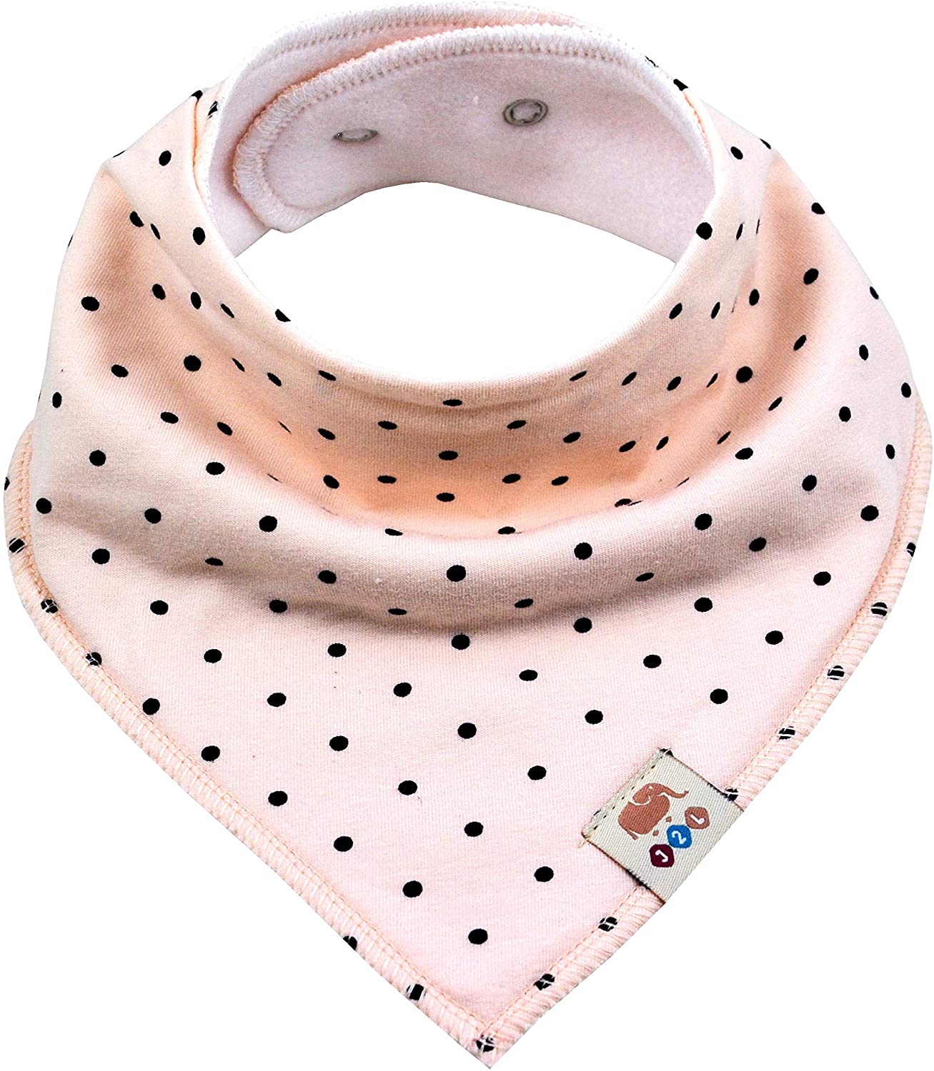 Baby Triangular Scarves Pack of 8 Cute Unisex Cotton with Adjustable Poppers Burp Cloth Bib for Toddlers Boys and Girls (Set Girls) - Image 3