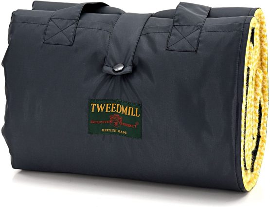 Luxury Eventer Waterproof Wool Picnic Blanket - Honeycomb Yellow/Grey British Made