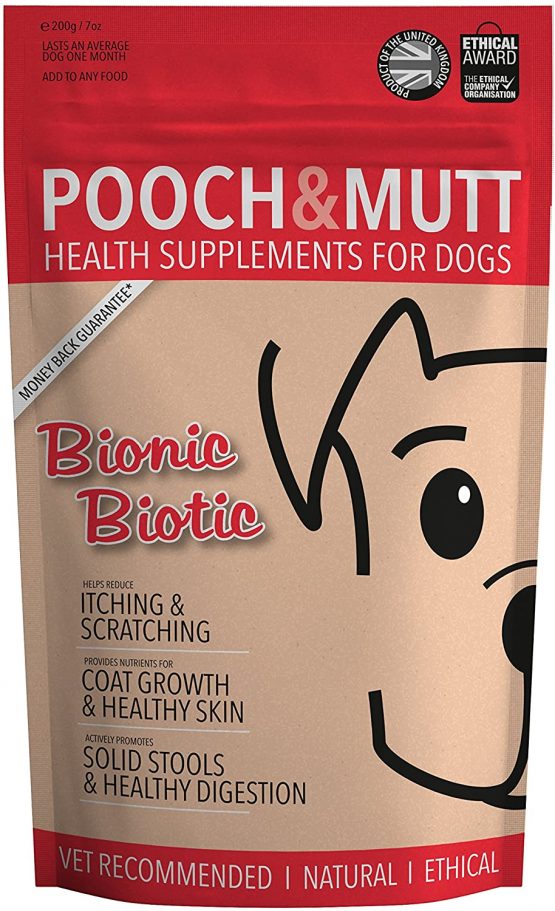 Pooch & Mutt - Bionic Biotic, Supplement for Dog Digestion (Healthy Skin and Glossy Coat), 200g
